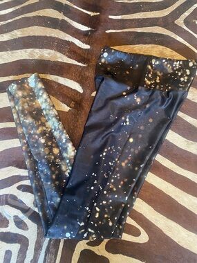 Goldsheep Black Bikini Bottom with Gold and White Speckle Print